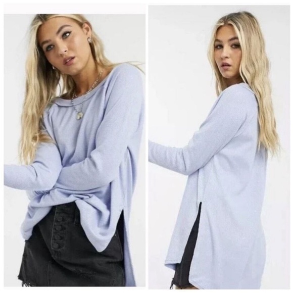 🧶NWT FREE PEOPLE WAFFLE KNIT 🧶 TOP 🔝 🧶 - Picture 2 of 6